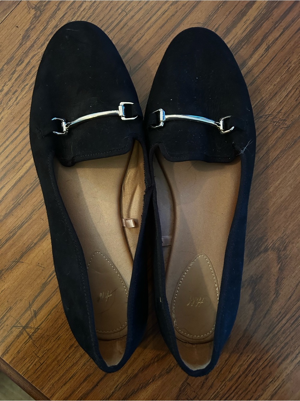 H&M Black Loafers with Silver Horsebit